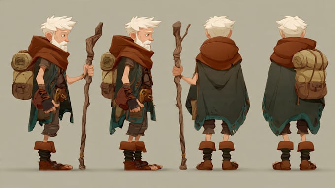 create 2d game character for game art