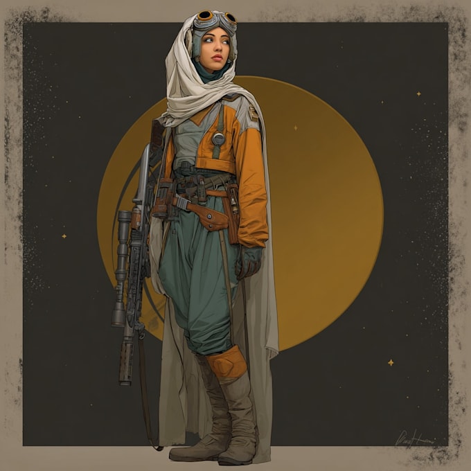 draw your star wars sci fi character art