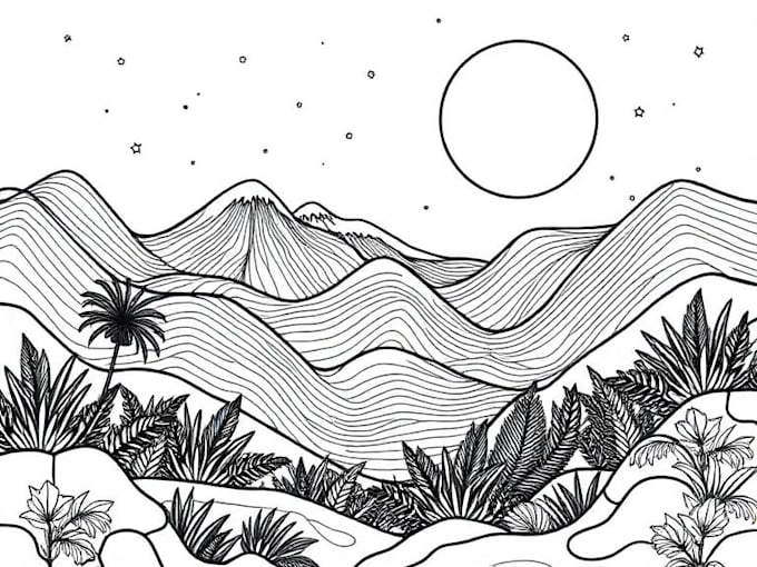 draw vector line art illustration