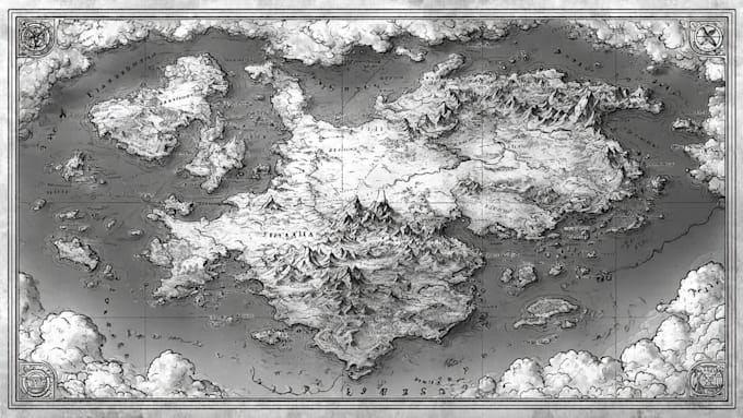 do fantasy city map for dnd map illustration vector map game