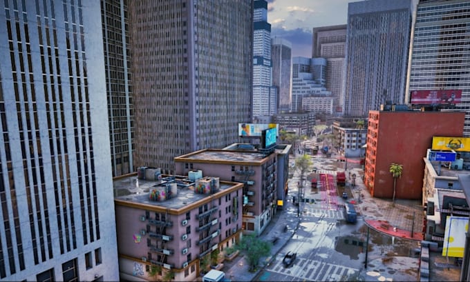 aaa realistic 3d game environment, level design, ue5 game ready model, unity