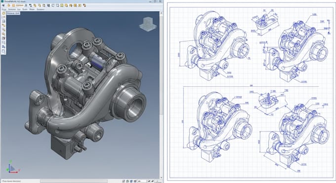 Do 3d models and 2d drawings,blueprints in solidworks, fusion 360 by ...