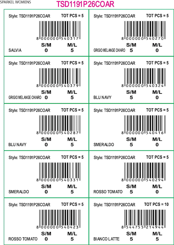 design print ready barcode and product label