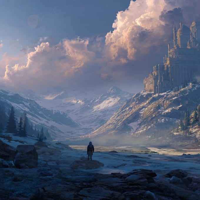 create stunning fantasy and scifi environment concept art
