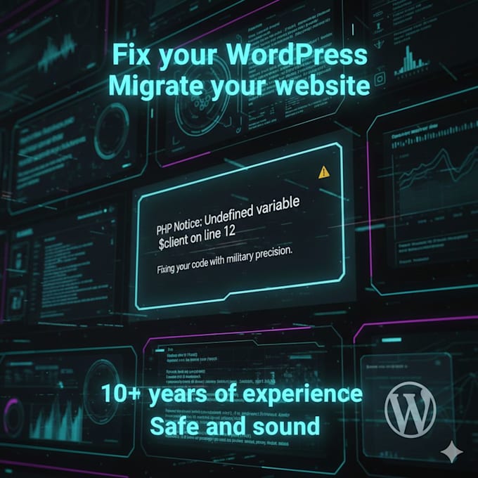 fix wordpress issues or migrate wp, 10 years experience