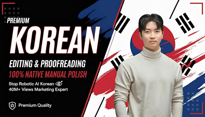 professionally edit and proofread your korean book or ai content