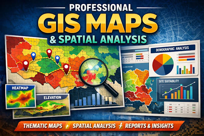 Create professional gis maps and perform spatial analysis by ...