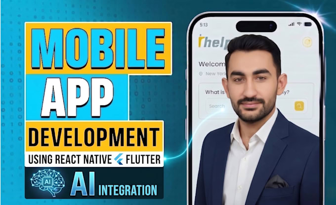 build your flutter or react native app for android ios and integrate ai