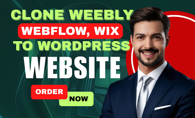 clone weebly, webflow, wix to wordpress website