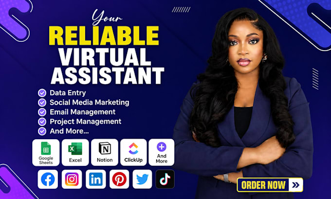 social media manager executive virtual assistant personal assistant data entry
