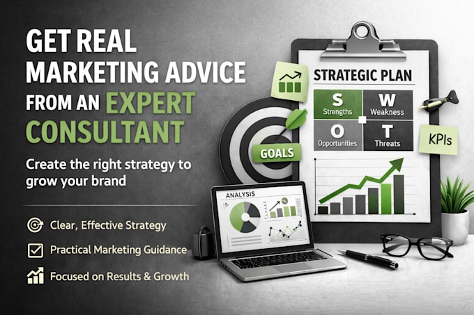 act as your 360 marketing consultant strategy digital media branding PR