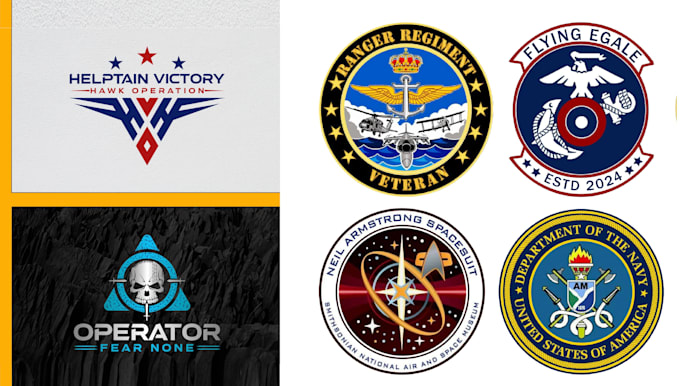 design amazing military, armory, tactical patch badge logo