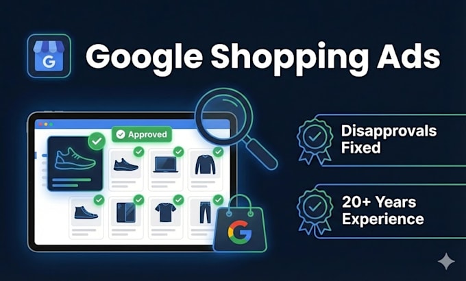 setup and fix google shopping ads and merchant center