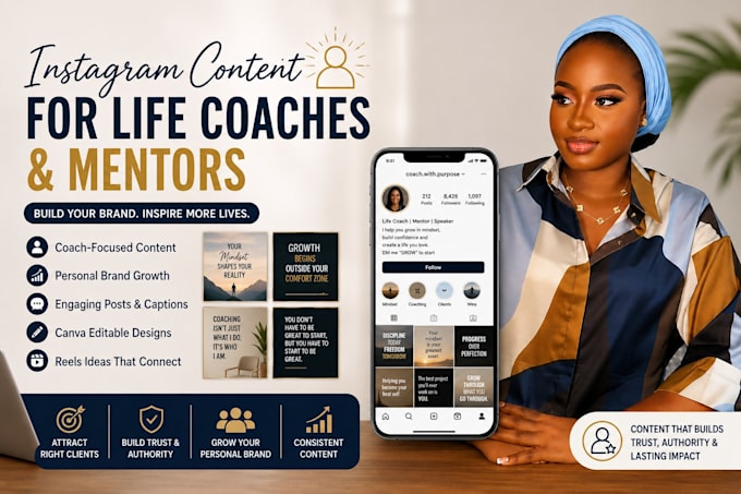 create instagram content for life coaches and personal brands