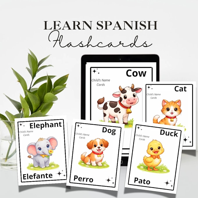 create printable animal flashcards for kids