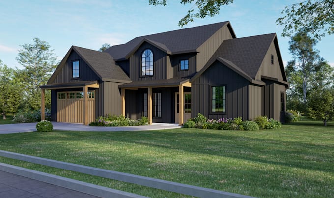 do architectural 3d modeling, 3d house exterior rendering professionally