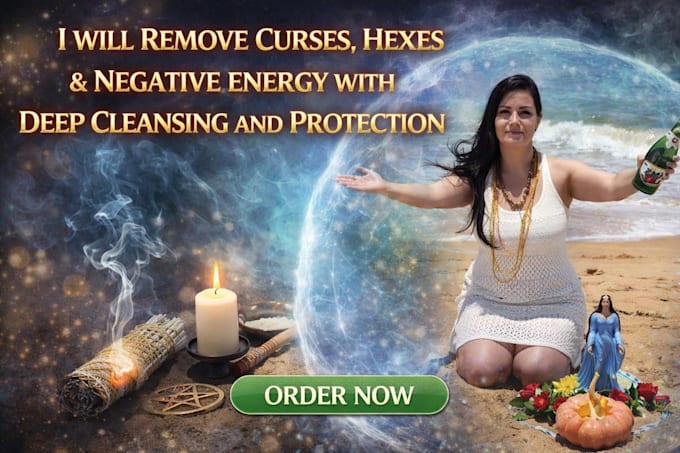 remove curses hexes and negative energy with deep cleansing and protection spell
