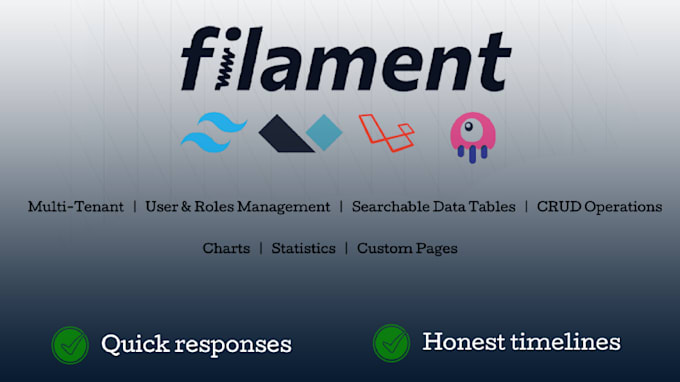build laravel admin dashboard with filament php