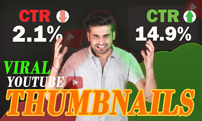 design high CTR youtube thumbnails
