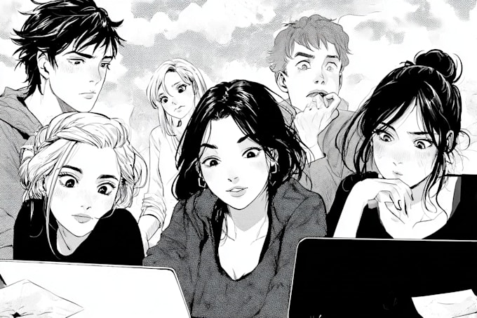 draw custom comic pages, manga or webtoons for you