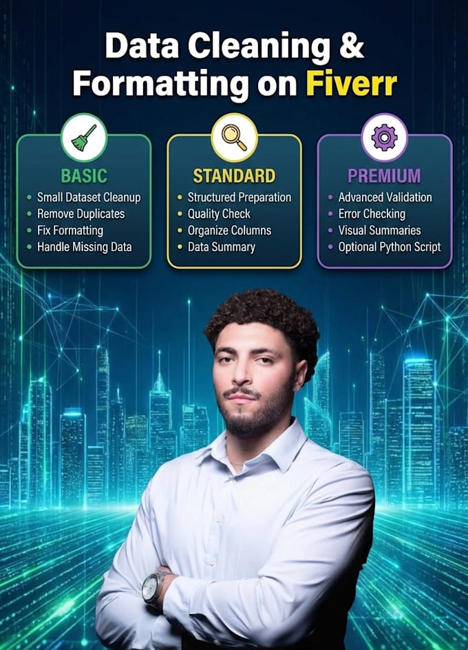 clean, format, and prepare your data for analysis