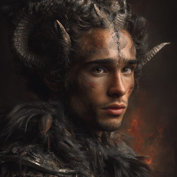 paint a dark fantasy portrait