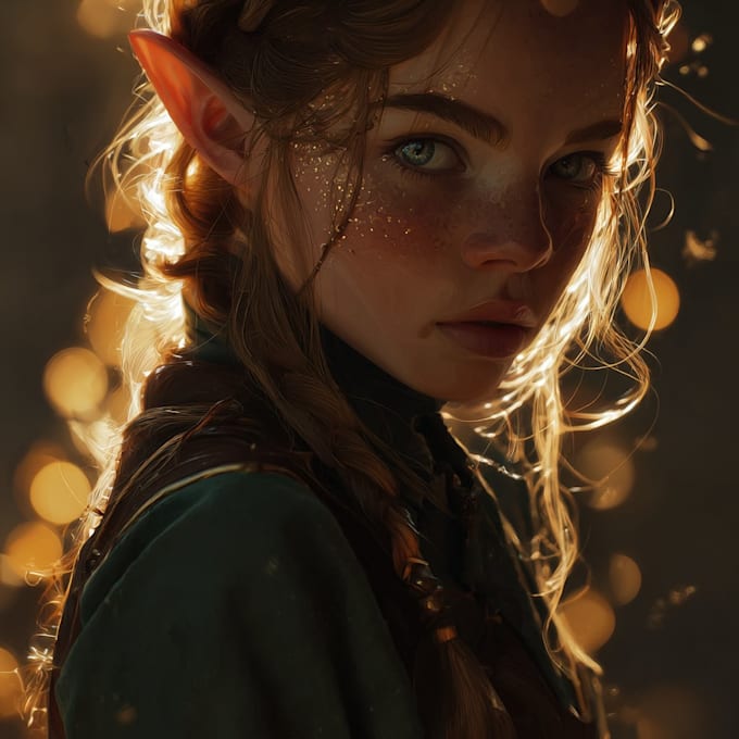 create fantasy character portrait art