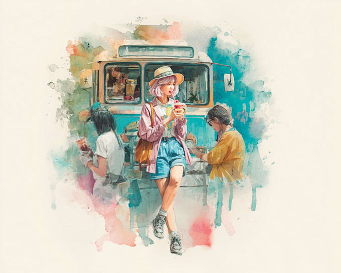 paint you in watercolour style