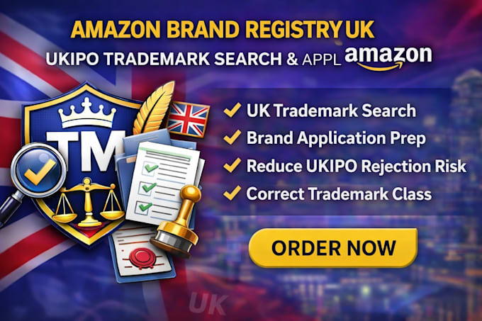 do amazon brand registry UK trademark ukipo search and application prep