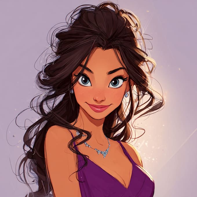 draw a disney style cartoon