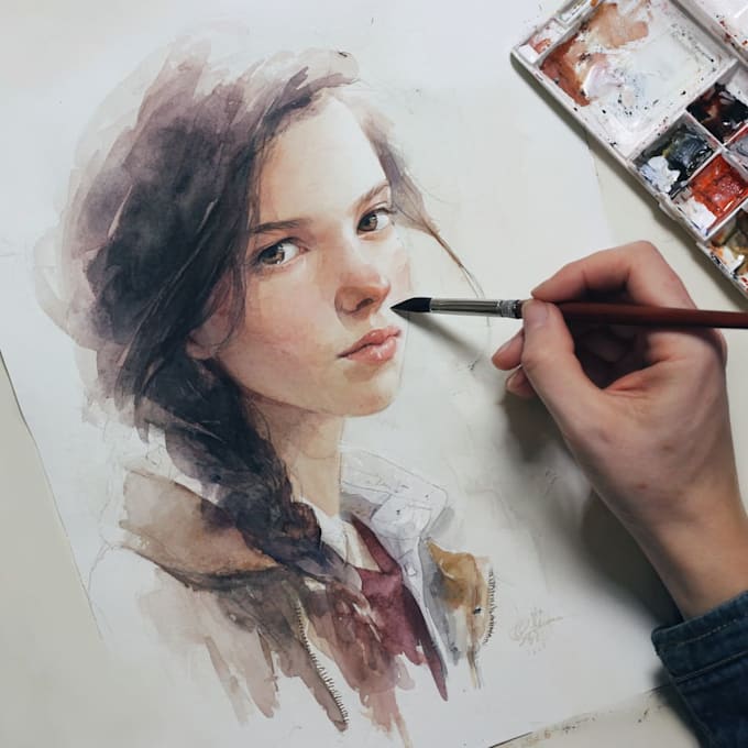 paint a watercolor portrait