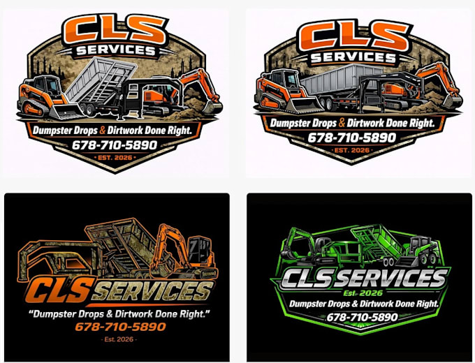 do extremely modern dumpsters logo design and branding