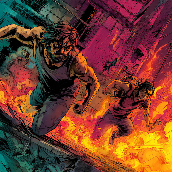 do comic book illustration, comic graphic novel