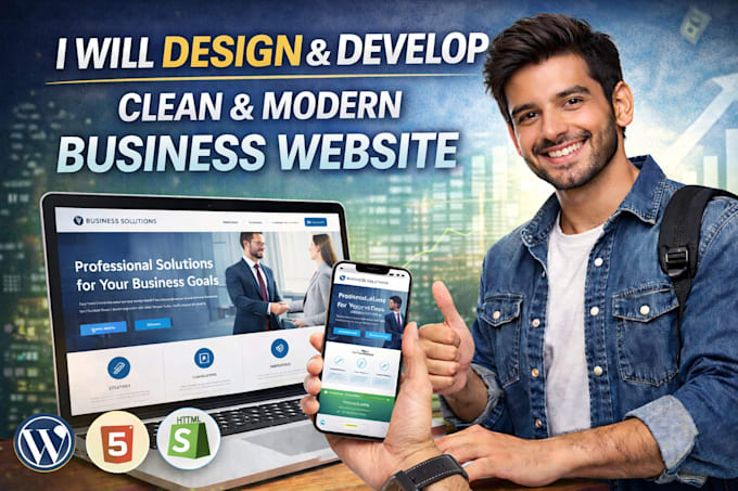 design and develop clean and modern business website