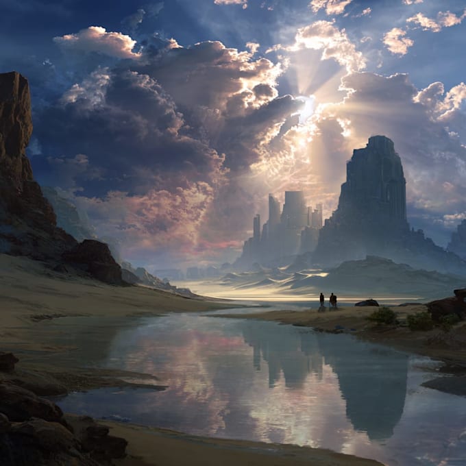 Create stunning fantasy and scifi environment concept art by ...