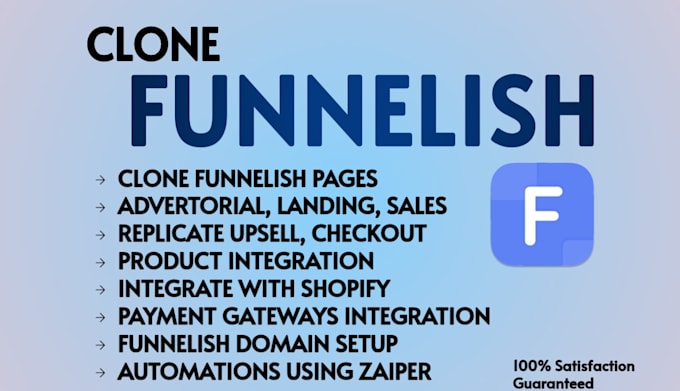 clone advertorial, sales and checkout page on funnelish