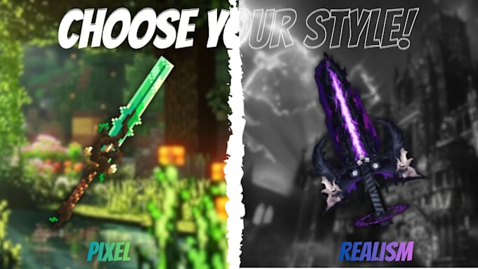 create custom minecraft 3d weapon models for you or server