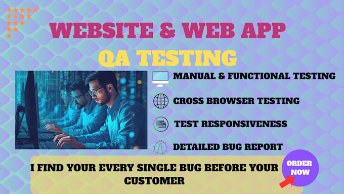 perform QA testing and report bugs for your website