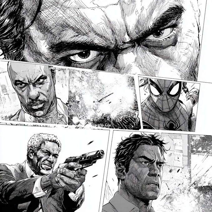 comic book illustration with comic book illustrator