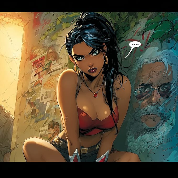 comic book illustration with comic book illustrator