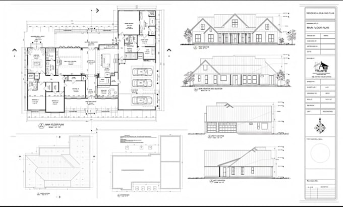 do professional architectural drawings 2d and 3d construction details