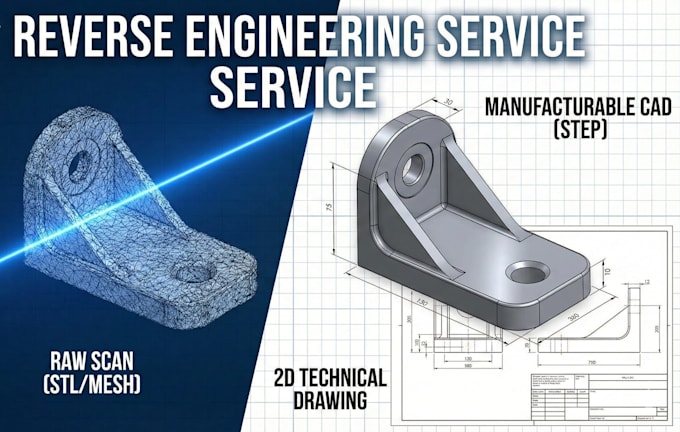 reverse engineer or convert stl to step for 3d modelling
