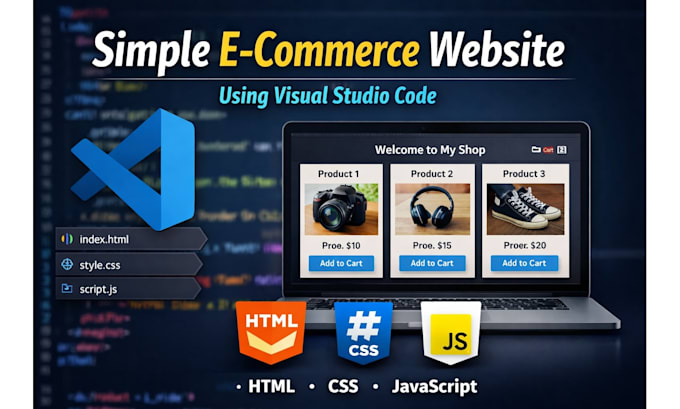 make a simple website by using visual studio code