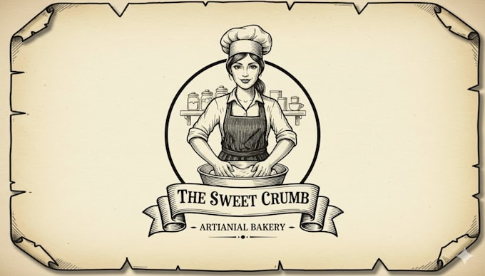 create a unique hand drawn logo with artistic