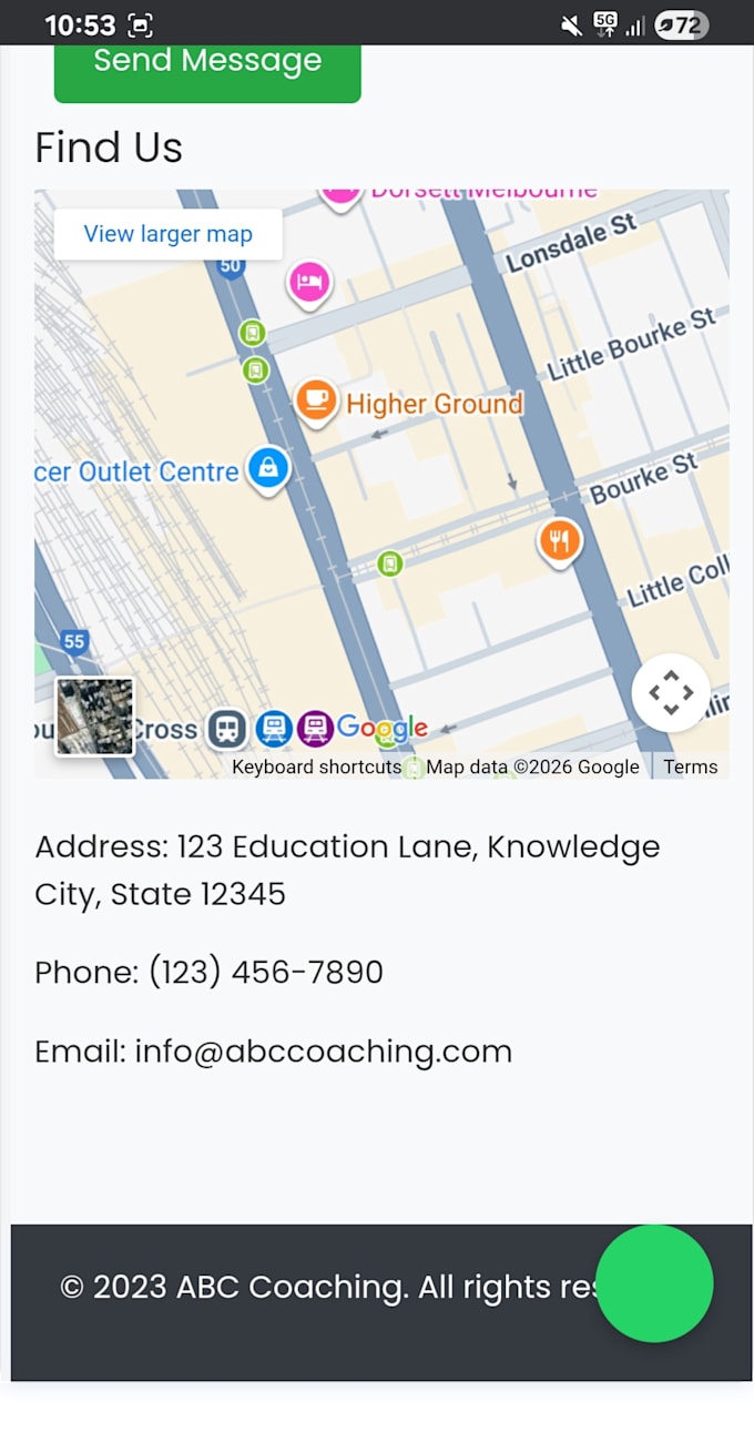 create a professional coaching or tuition website using ai
