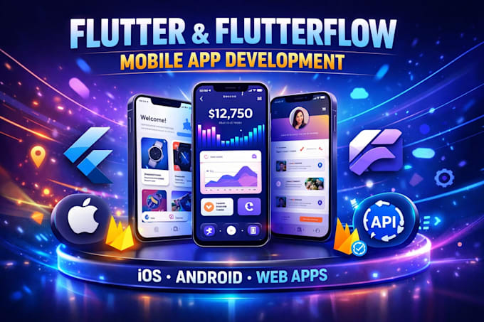 develop flutter flutterflow mobile app for ios and android