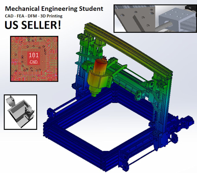 design your 3d printer, cad, or robot project in solidworks