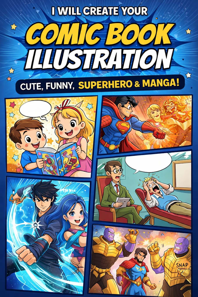 Do comic book illustration by Sabaanwer | Fiverr