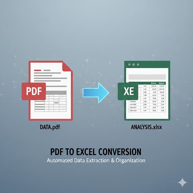 convert the pdf to excel