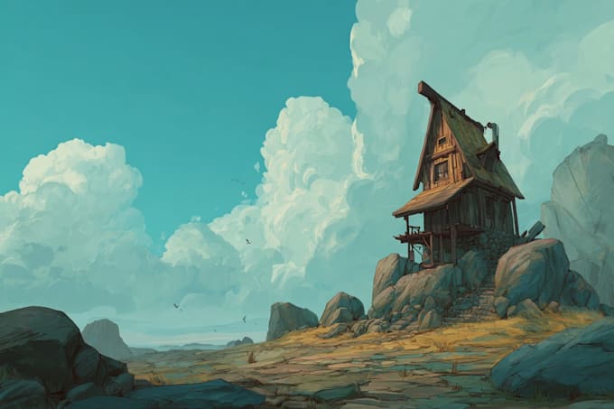 create 2d environment concept art design illustration